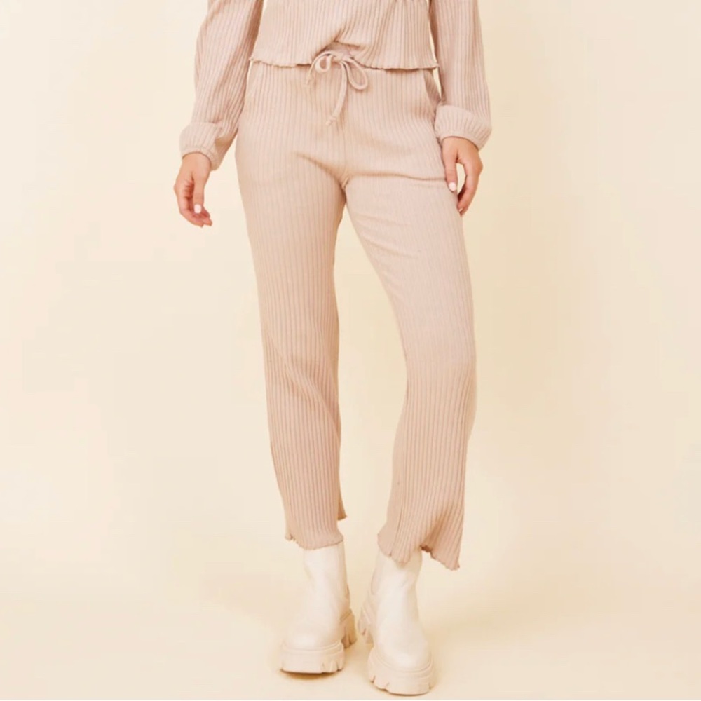 Tan flare pants